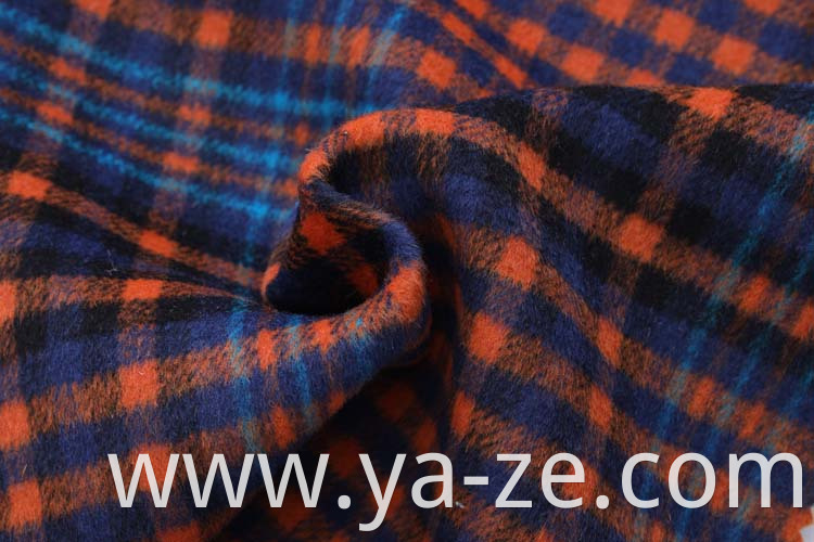 Hot selling woven double-faced check tweed plaid fleece woolen wool coat manufacturer winter fabric boucle skirt cloth
